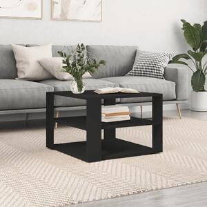 Coffee Table Black 59.5x59.5x40 cm Engineered Wood