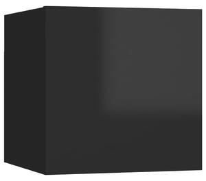 Wall Mounted TV Cabinet High Gloss Black 30.5x30x30 cm