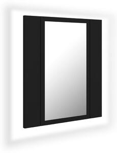 LED Bathroom Mirror Cabinet Black 40x12x45 cm Acrylic
