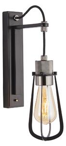 Ulmer Knurled Wall Light in Black Chrome