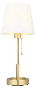 Chives Vintage White Table Light in Satin Brass