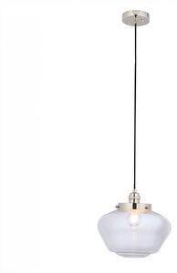 Cambrose Clear Glass Pendant in Nickel