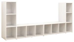 TV Cabinets 4 pcs High Gloss White 107x35x37 cm Engineered Wood