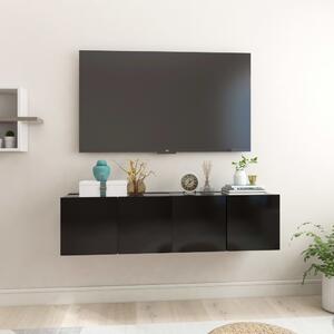 Hanging TV Cabinets 2 pcs Black 60x30x30 cm