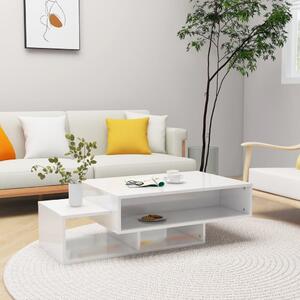 Coffee Table High Gloss White 105x55x32 cm Engineered Wood