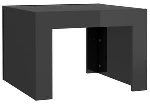 Coffee Table High Gloss Grey 50x50x35 cm Engineered Wood