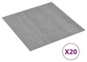 Self-adhesive Flooring Planks 20 pcs PVC 1.86 m² Grey Stippled