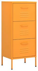 Storage Cabinet Mustard Yellow 42.5x35x101.5 cm Steel