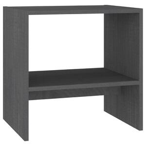 Bedside Cabinet Grey 40x30.5x40 cm Solid Pinewood