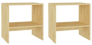 Bedside Cabinets 2 pcs 40x30.5x40 cm Solid Pinewood