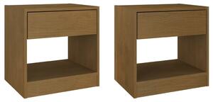 Bedside Cabinets 2 pcs Honey Brown 40x31x40 cm Solid Pinewood