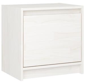 Bedside Cabinet White 40x30.5x40 cm Solid Pinewood