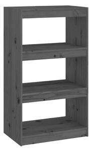 Book Cabinet/Room Divider Black 60x30x103.5 cm Solid Wood Pine