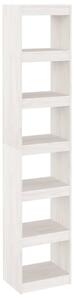 Book Cabinet/Room Divider White 40x30x199 cm Solid Pinewood
