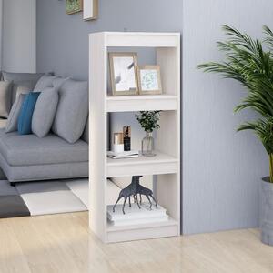 Book Cabinet/Room Divider White 40x30x103.5 cm Solid Pinewood