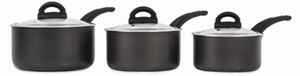 Tower Cerasure 3 Piece Saucepan Set Graphite