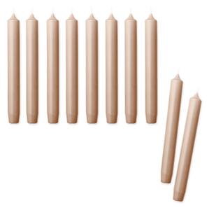 Taper candles 19 cm 10 pcs - Paraffin. Ø2,2 x 19 cm. 10 pcs. - Sand - Søstrene Grene