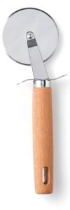 Pizza cutter - Stainless steel/beech wood. 6.5 x 20.8 cm. - Nature - Søstrene Grene