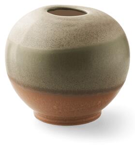 Vase - Stoneware. Ø17.8 x 15.5 cm. - Green - Søstrene Grene