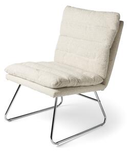 Lounge chair with bouclé fabric - 55 x 61.4 x 53.9 cm. - Off White - Søstrene Grene
