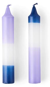 Candles 14 cm 2-pack - 2.2 x 14 cm. 2 pcs. 7 hours. - Lilac - Søstrene Grene