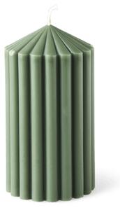 Pillar candle 13 cm - Paraffin/stearin/cotton. Ø7 x 13 cm. - Thyme Green - Søstrene Grene