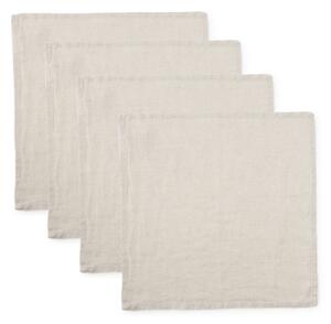 Cloth napkins 4-pack - Linen. 40 x 40 cm. 4 pcs. - Nature - Søstrene Grene