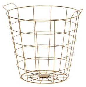 Basket - Iron. Ø38 x 30 cm. - Gold - Søstrene Grene