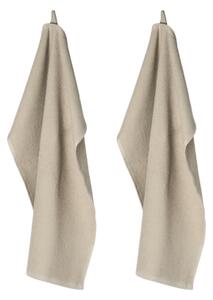 Towels 2-pack - Cotton. 70 x 50 cm. 2 pcs. - Warm Grey - Søstrene Grene