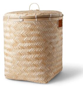 Laundry basket - Bamboo. 43 x 50 cm. - Nature - Søstrene Grene