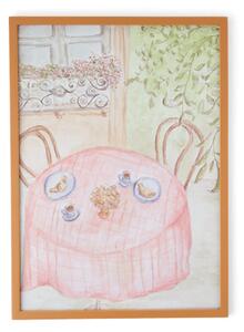 Wooden frame A3 with poster - Pinewood/glass/MDF/iron. 29.7 x 42 cm. - Camel - Søstrene Grene