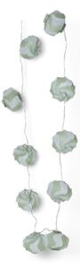 LED string lights - Paper lampshades. 1.65 m. - Dusty Green - Søstrene Grene