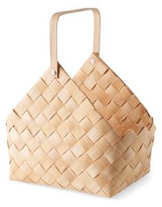 Basket with handle - Cypress. 41 x 23 x 17/33 cm. - Nature - Søstrene Grene