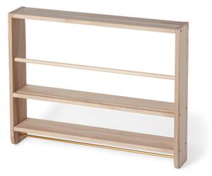 Plate shelf | Poplar wood/iron. 66 x 12 x 52 cm. | Søstrene Grene