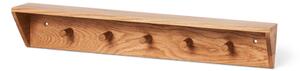 Coat rack with shelf - Oak wood. 50 x 11 x 9 cm. - Nature - Søstrene Grene
