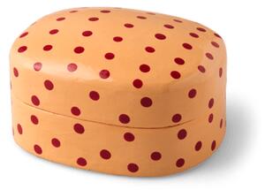 Jewellery box - Paper. 9 x 7 x 4 cm. - Coral - Søstrene Grene