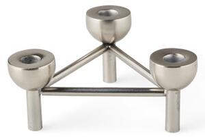 Candleholder - Iron. 10.9 x 12.1 x 5.2 cm. - Silver - Søstrene Grene