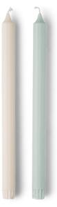 Candles 30 cm - Ø2.2 x 30 cm. 2 pcs. - Dusty Green - Søstrene Grene