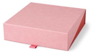 Storage box - Cardboard. 21 x 21 x 5.8 cm. - Coral - Søstrene Grene