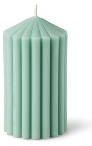 Pillar candle 13 cm - Paraffin/stearin/cotton. Ø7 x 13 cm. - Dusty Green - Søstrene Grene