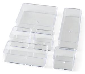 Makeup storage set - 6 organisers. - Clear - Søstrene Grene