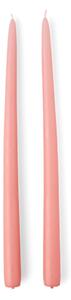 Candles - 2 pcs. - Coral - Søstrene Grene