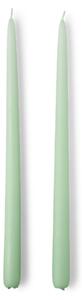 Candles 35 cm 2-pack - Paraffin wax. Ø2.2 x 35 cm. 2 pcs. - Dusty Green - Søstrene Grene