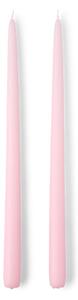 Candles 35 cm 2-pack - Paraffin wax. Ø2.2 x 35 cm. 2 pcs. - Rose - Søstrene Grene