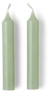 Candles - Paraffin/cotton. Ø2.2 x 14 cm. 2 pcs. - Dusty Green - Søstrene Grene