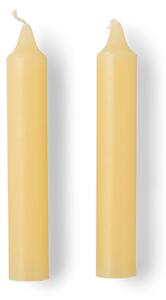 Candles - Paraffin/cotton. Ø2.2 x 14 cm. 2 pcs. - Light Olive - Søstrene Grene