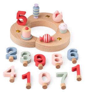 Decorative birthday candleholder - Beech wood/MDF. 16 pcs. - Multi - Søstrene Grene