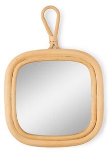 Mirror - Rattan/bamboo. 28.5 x 20 x 3 cm. - Nature - Søstrene Grene
