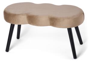 Bench - MDF/pinewood/foam/fabric. 80 x 37 x 41 cm. - Sand - Søstrene Grene