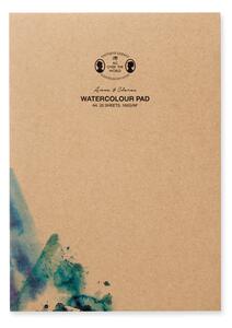 Watercolour pad A4 - A4. 20 sheets. - White - Søstrene Grene